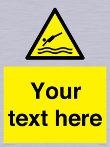 Custom Warning diving area